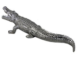 Silver Crocodile Ornament
