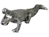 Silver Crocodile Ornament