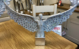 Small Silver Spread Angel Wings Diamante & Mosaic Ornament