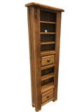 Weathered Oak Tall DVD & Bookcase