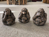 Small See No Evil, Hear No Evil, Speak No Evil Orangutan Garden Ornament