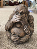 Small See No Evil, Hear No Evil, Speak No Evil Orangutan Garden Ornament