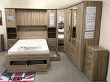 Phoenix Sonoma Oak Over Bed Storage Unit & Combi Wardrobe