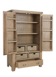 Warm Rustic Oak Effect Larder Unit