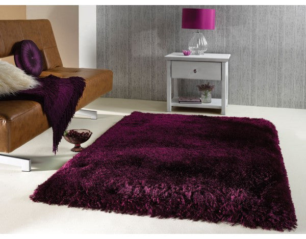 Pearl Purple Grape 7cm Thick Shag Pile Floor Rug