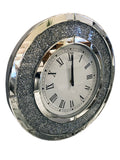 Diamante Round Mirrored Wall Clock