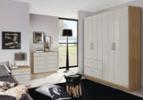 Cherry Hinged Wardrobe in High Polish Sand Grey