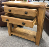 Weathered Oak Small Console Table