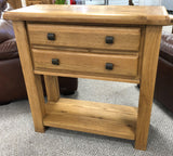Weathered Oak Small Console Table