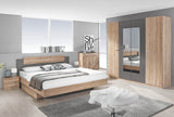 Borba Contrast Hinged Mirrored Door Wardrobe