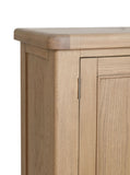 Warm Rustic Oak Effect Shoe Cupboard