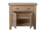 Warm Rustic Oak Effect 1 Drawer Sideboard