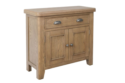 Warm Rustic Oak Effect 1 Drawer Sideboard