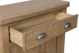 Warm Rustic Oak Effect 1 Drawer Sideboard