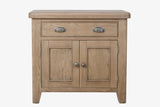 Warm Rustic Oak Effect 1 Drawer Sideboard