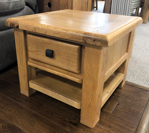 Weathered Oak Lamp Table