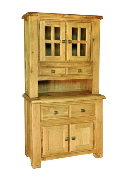 Weathered Oak Small Buffet & Hutch