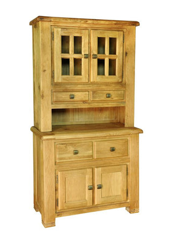 Weathered Oak Small Buffet & Hutch