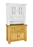 Weathered Rustic Reclaimed Distressed Oak Small Buffet Sideboard