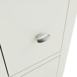 Fresh White with Oak Tops Small Bedside Cabinet