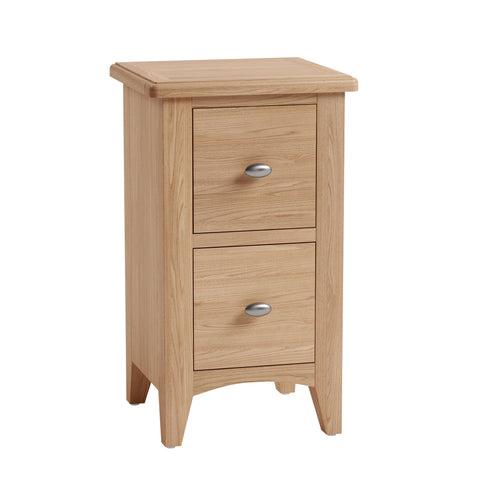 Light Oak Finish Small Bedside Cabinet