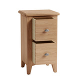 Light Oak Finish Small Bedside Cabinet