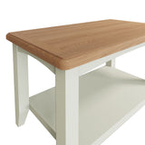 Fresh White with Oak Top Small Coffee Table