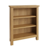 Oak & Hardwood Rustic Small Wide Bookcase