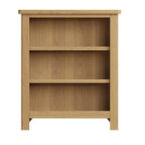 Oak & Hardwood Rustic Small Wide Bookcase