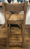 Weathered Oak Tall Bar Stool Chair