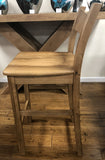 Weathered Oak Tall Bar Stool Chair