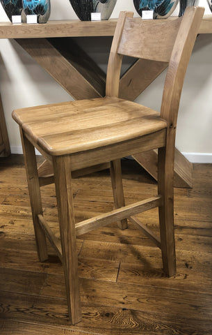 Weathered Oak Tall Bar Stool Chair