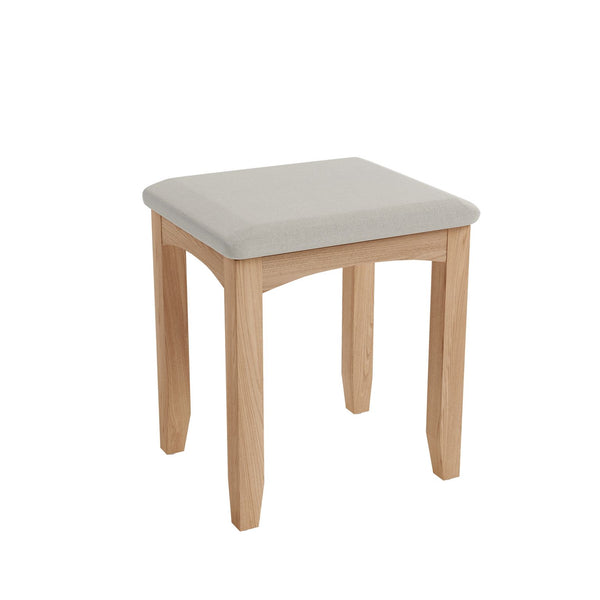 Light Oak Effect Dressing Table Padded Stool