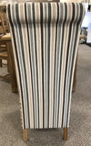 Weathered Oak Striped Fabric Dining Chair