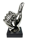 Silver Electroplated Ceramic Thumbs Up Ornament