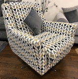 Vegas Grey & Geometric Triangle Fabric Collection