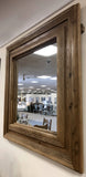 Weathered Oak Square Wall Mirror