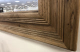 Weathered Oak Square Wall Mirror