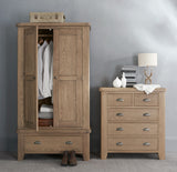 Warm Rustic Oak Effect 2 Over 3 Chest of Drawers