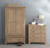 Warm Rustic Oak Effect 2 Over 3 Chest of Drawers