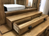 Weathered Oak Dressing Table Mirror