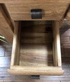 Weathered Oak Dressing Table with Mirror