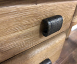 Weathered Oak Dressing Table with Mirror