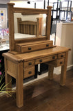 Weathered Oak Dressing Table with Mirror