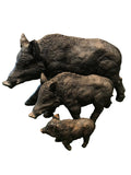 Bronze Effect Small Wild Boar Ornament