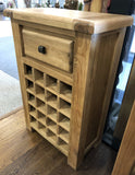 Weathered Oak Wine Cabinet
