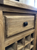 Weathered Oak Wine Cabinet