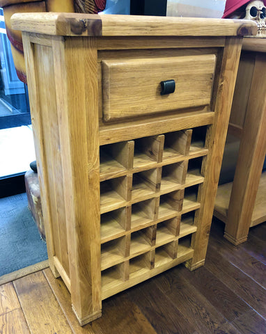 Weathered Oak Wine Cabinet