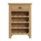 Oak & Hardwood Rustic Wine Rack Cabinet