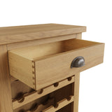 Oak & Hardwood Rustic Wine Rack Cabinet